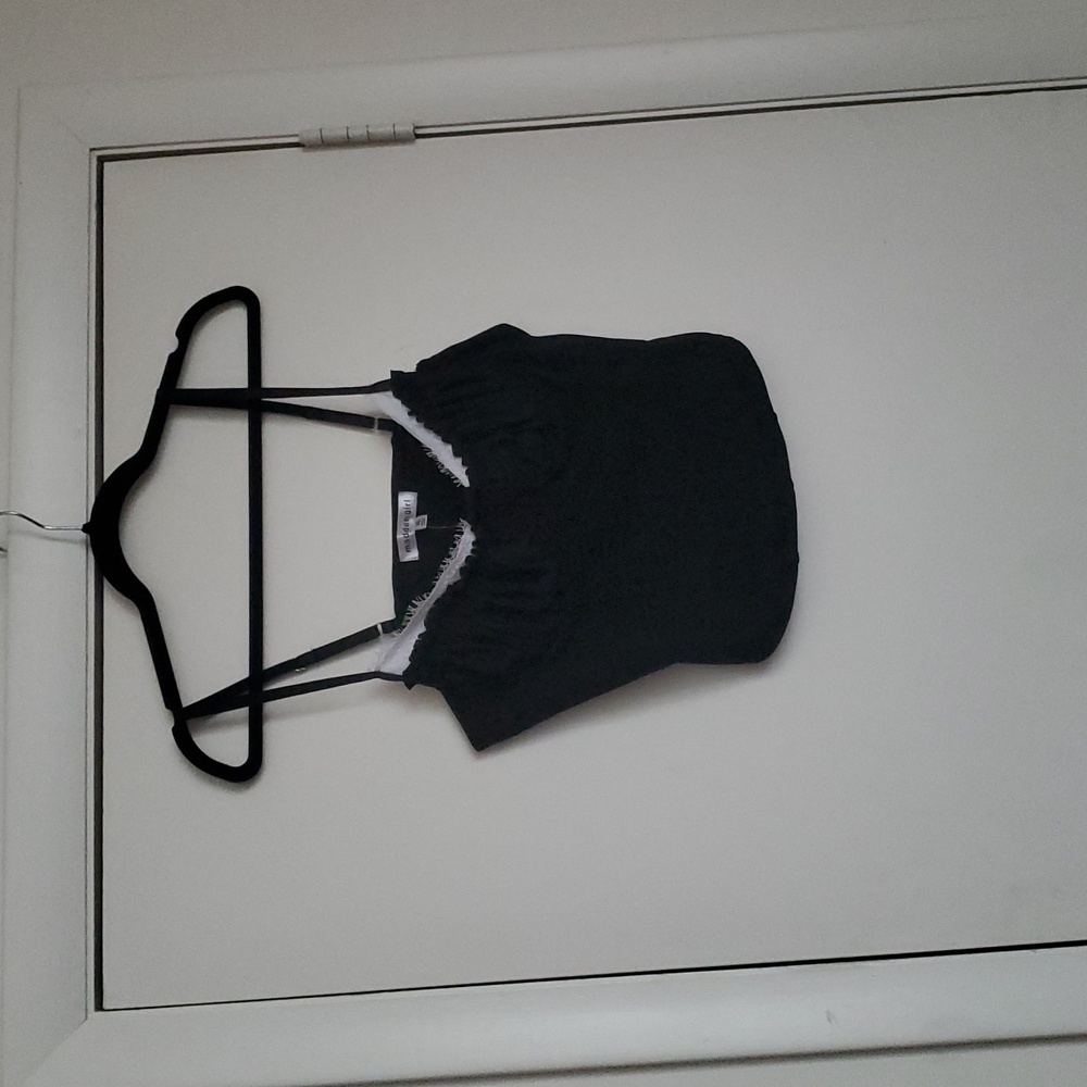 *NWT* Madden Girl's Black and White Peek A Boo Lace Bustier - Picture 2 of 16